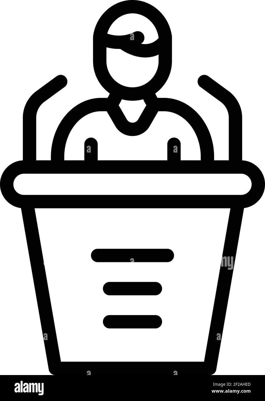 Campaign speaker icon. Outline campaign speaker vector icon for web