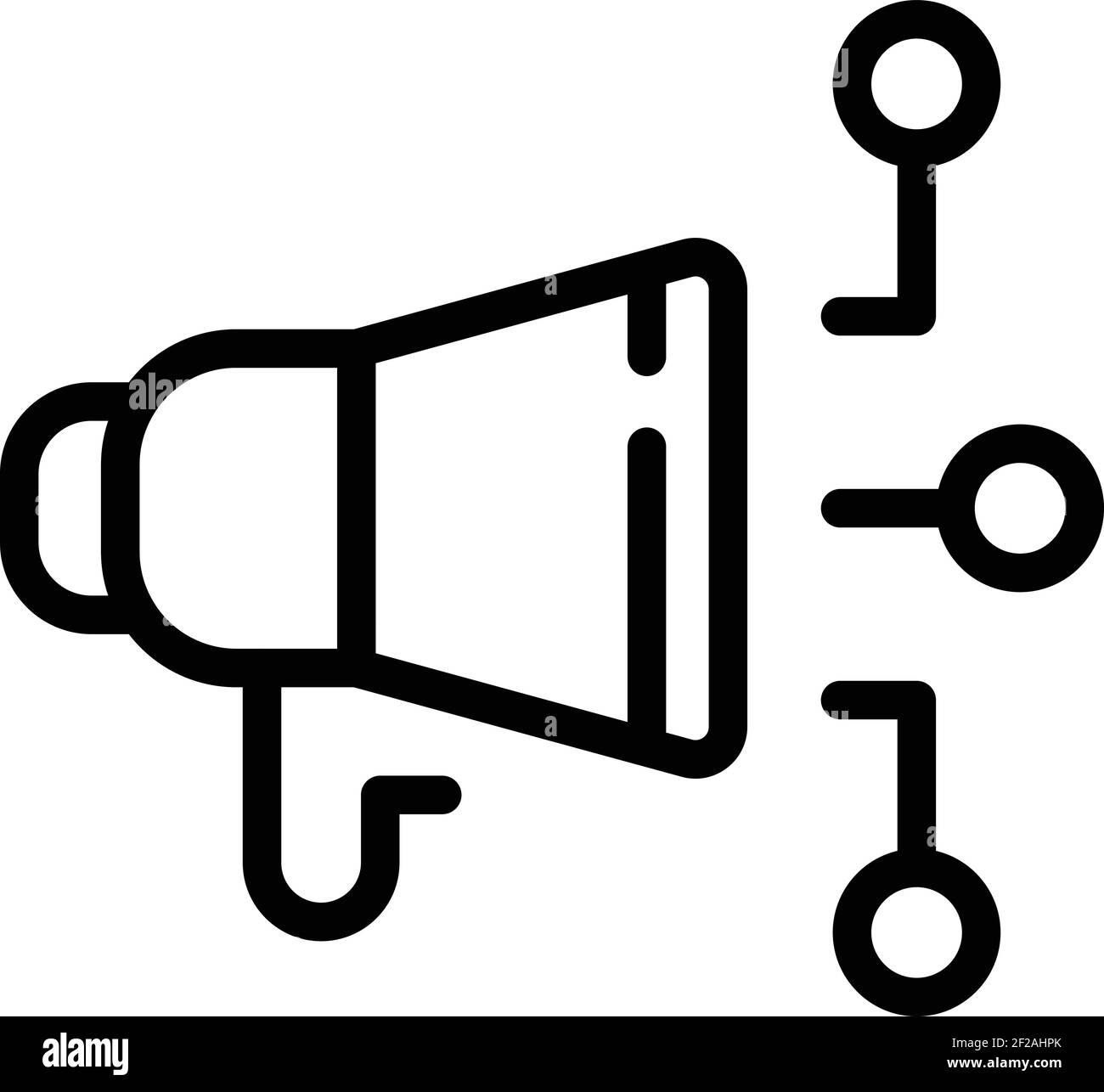 Social media campaign icon. Outline social media campaign vector icon