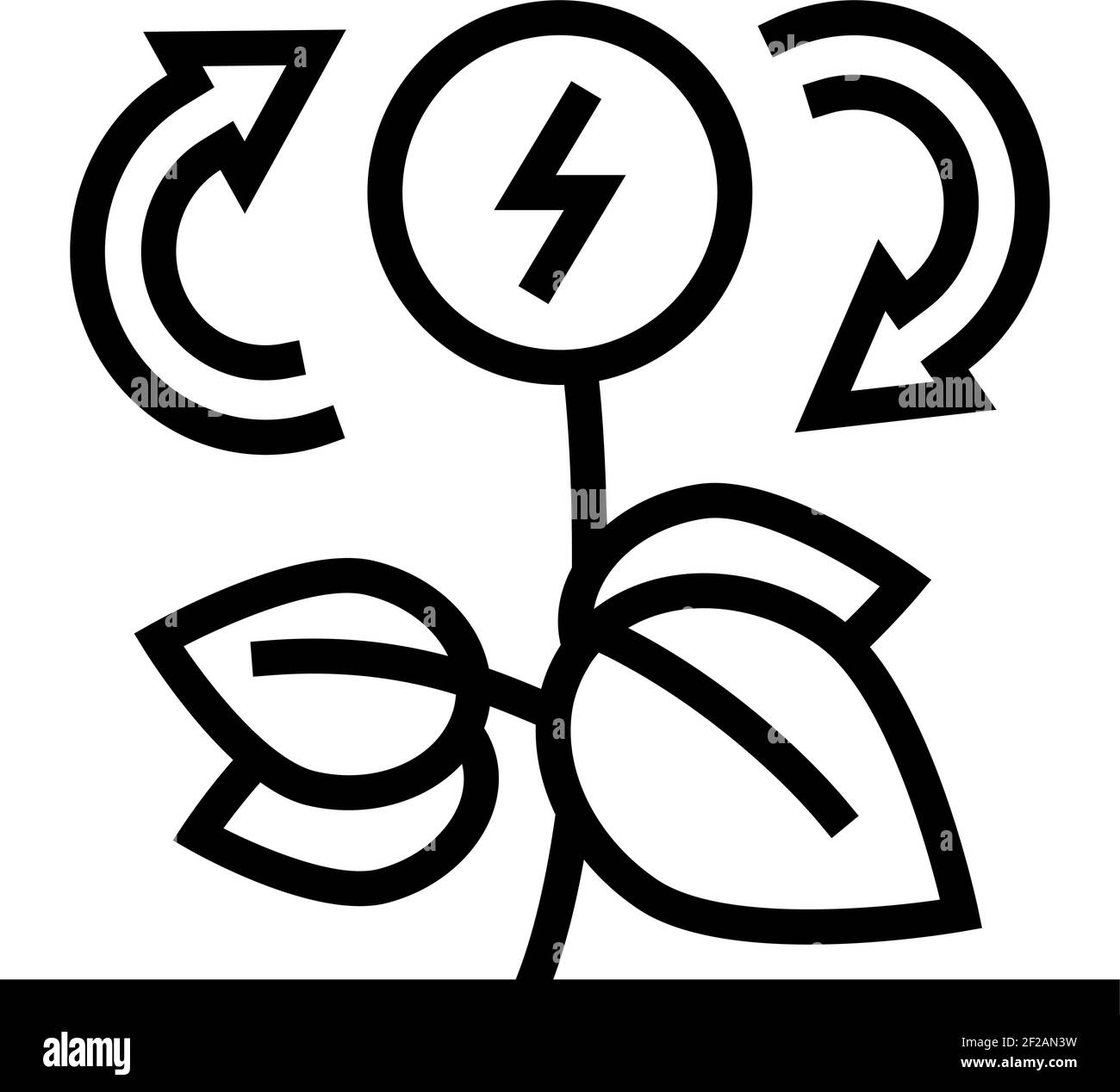 eco energy saving line icon vector illustration Stock Vector Image ...