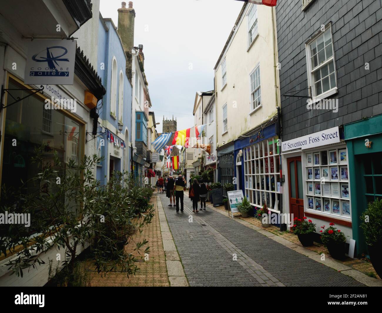 Foss Street in Dartmouth, Devon Stock Photo Alamy