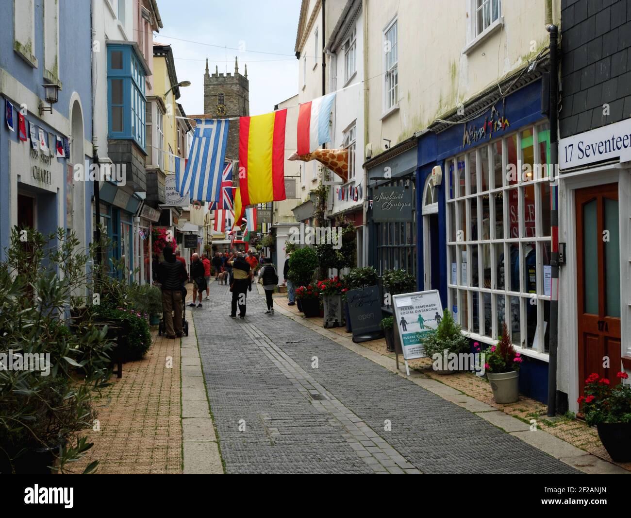 Foss Street in Dartmouth, Devon Stock Photo Alamy