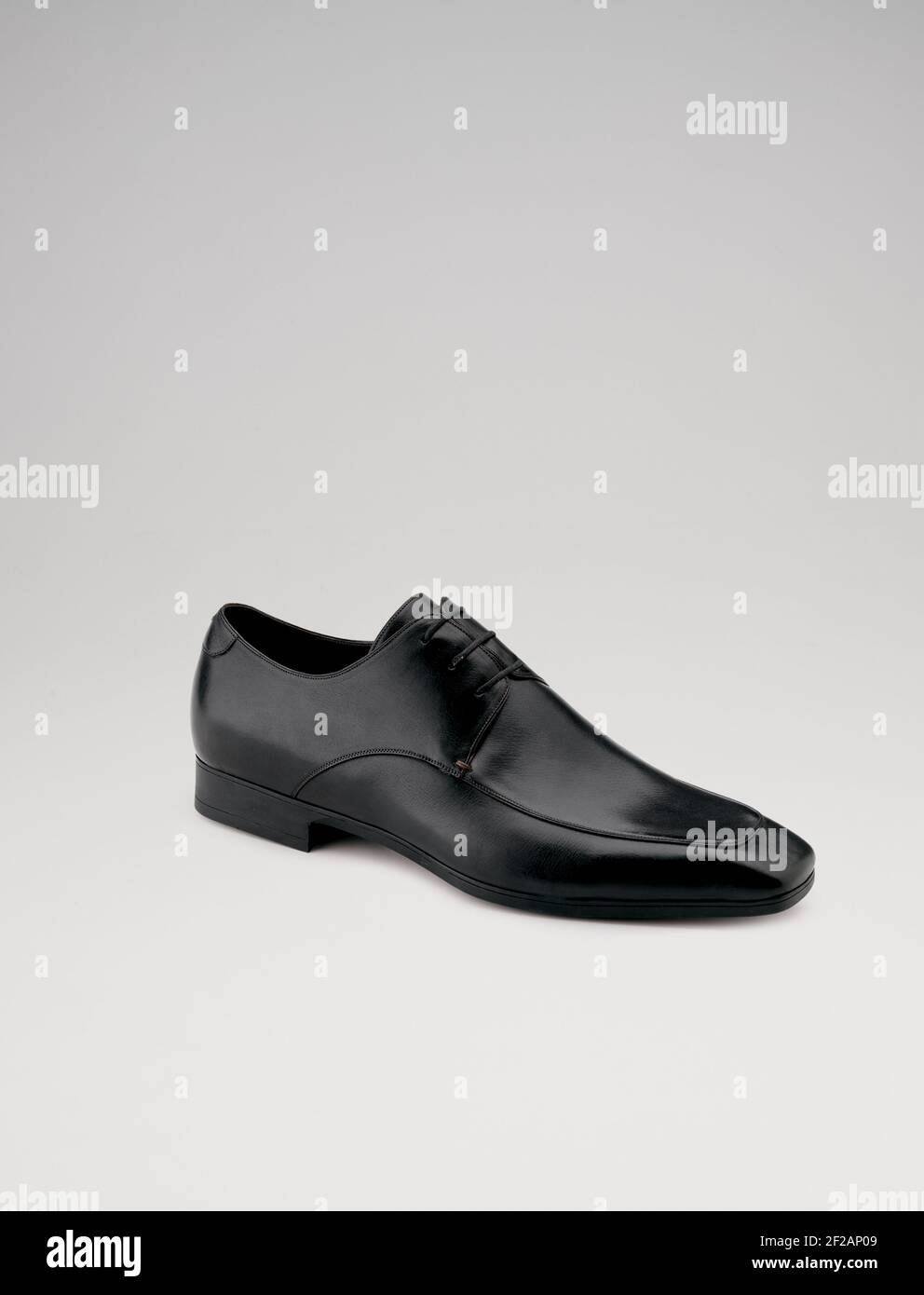 Elegant footwear personal accessory for men. Steel life studio shoot. Stock Photo