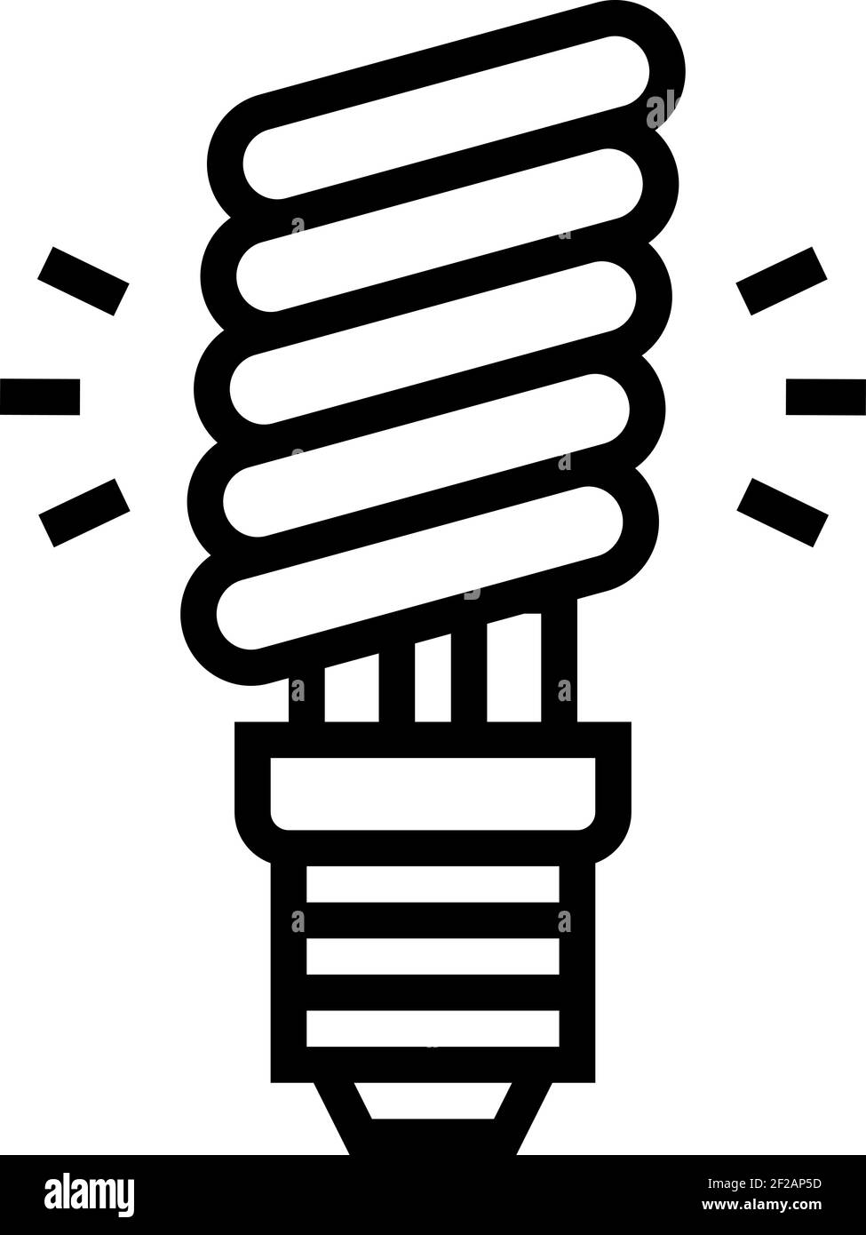 lamp energy saving line icon vector illustration Stock Vector Image ...