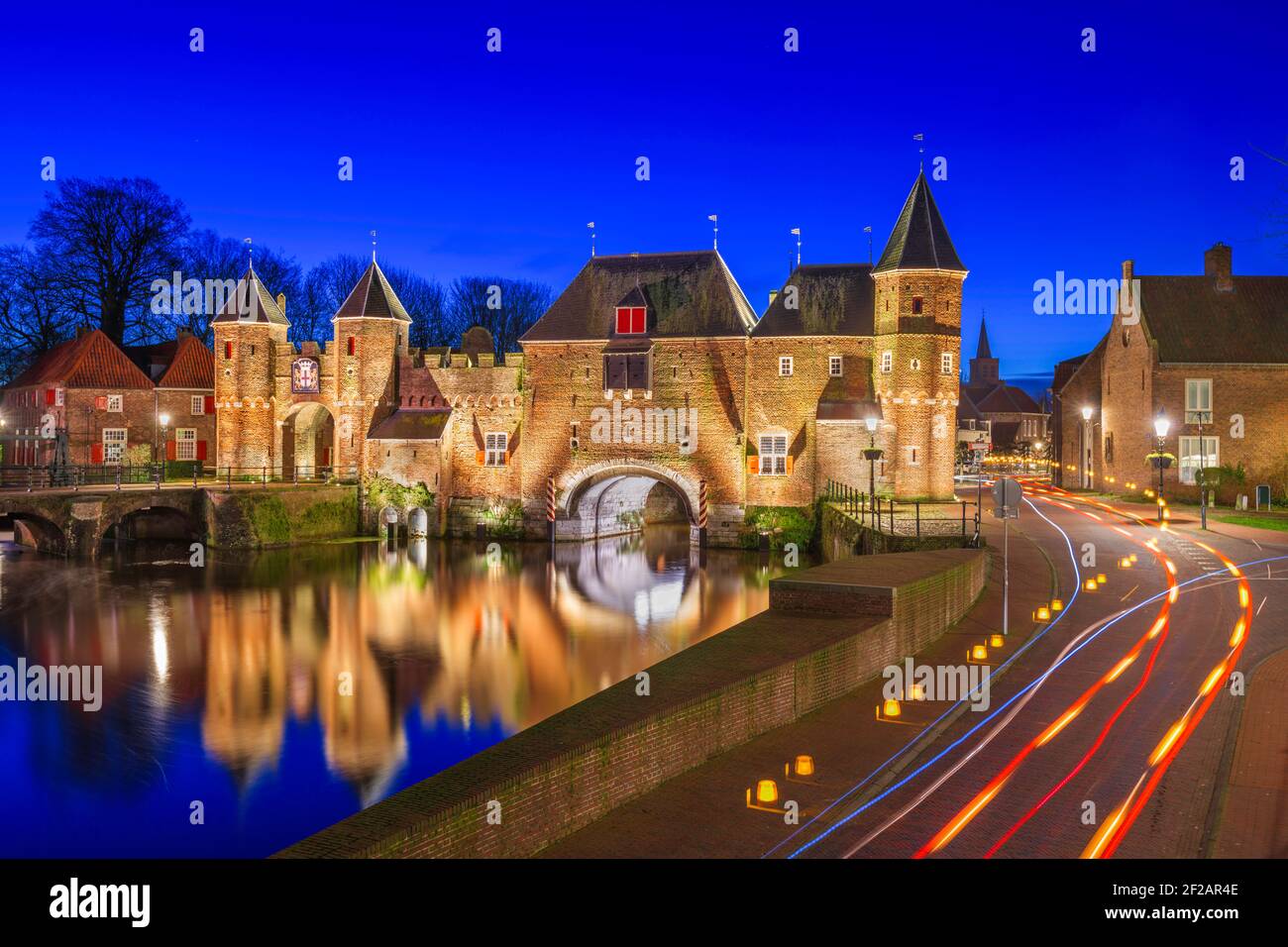 Amersfoort, Netherlands at the historic Koppelport at dawn. Stock Photo