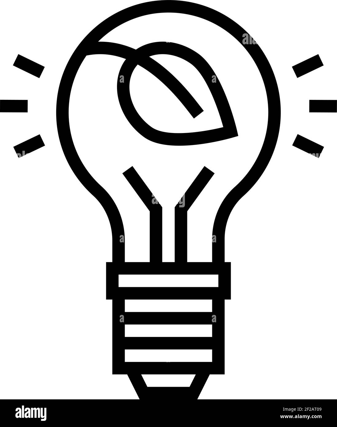 lightbulb energy saving line icon vector illustration Stock Vector ...