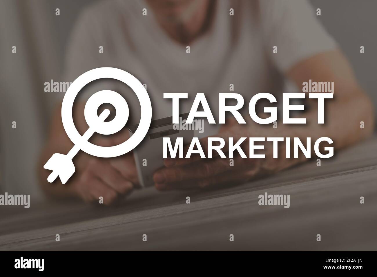 Target marketing concept illustrated by a picture on background Stock ...