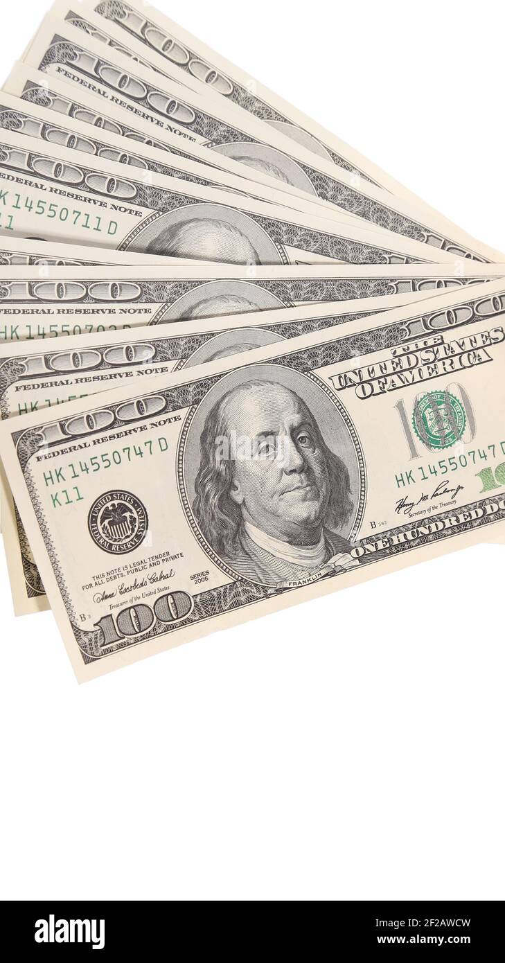 One hundred dollar bills close up, U.S. currency Stock Photo - Alamy