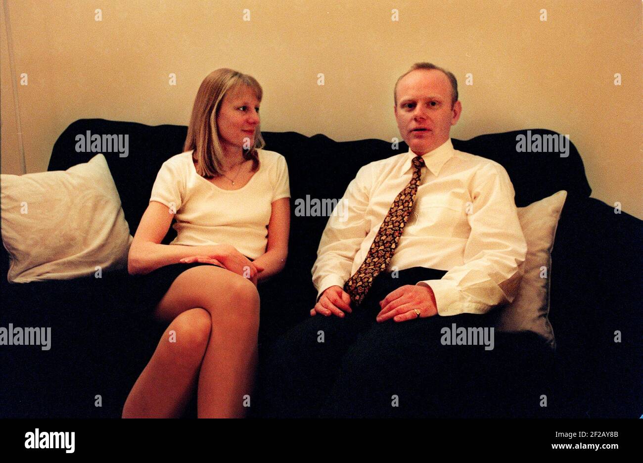 Mark and Jane Yeandle at their home March 1999 in Kennington South London. Stock Photo