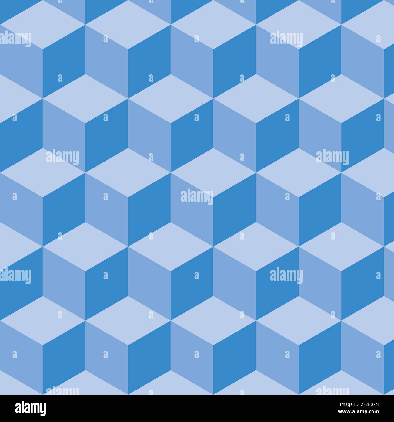 Abstract geometric vector background with cubes, 3d effect shape design, seamless. Stock Vector