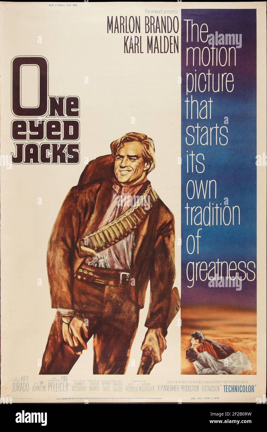 Marlon Brando, One-Eyed Jacks movie poster 1961 Stock Photo