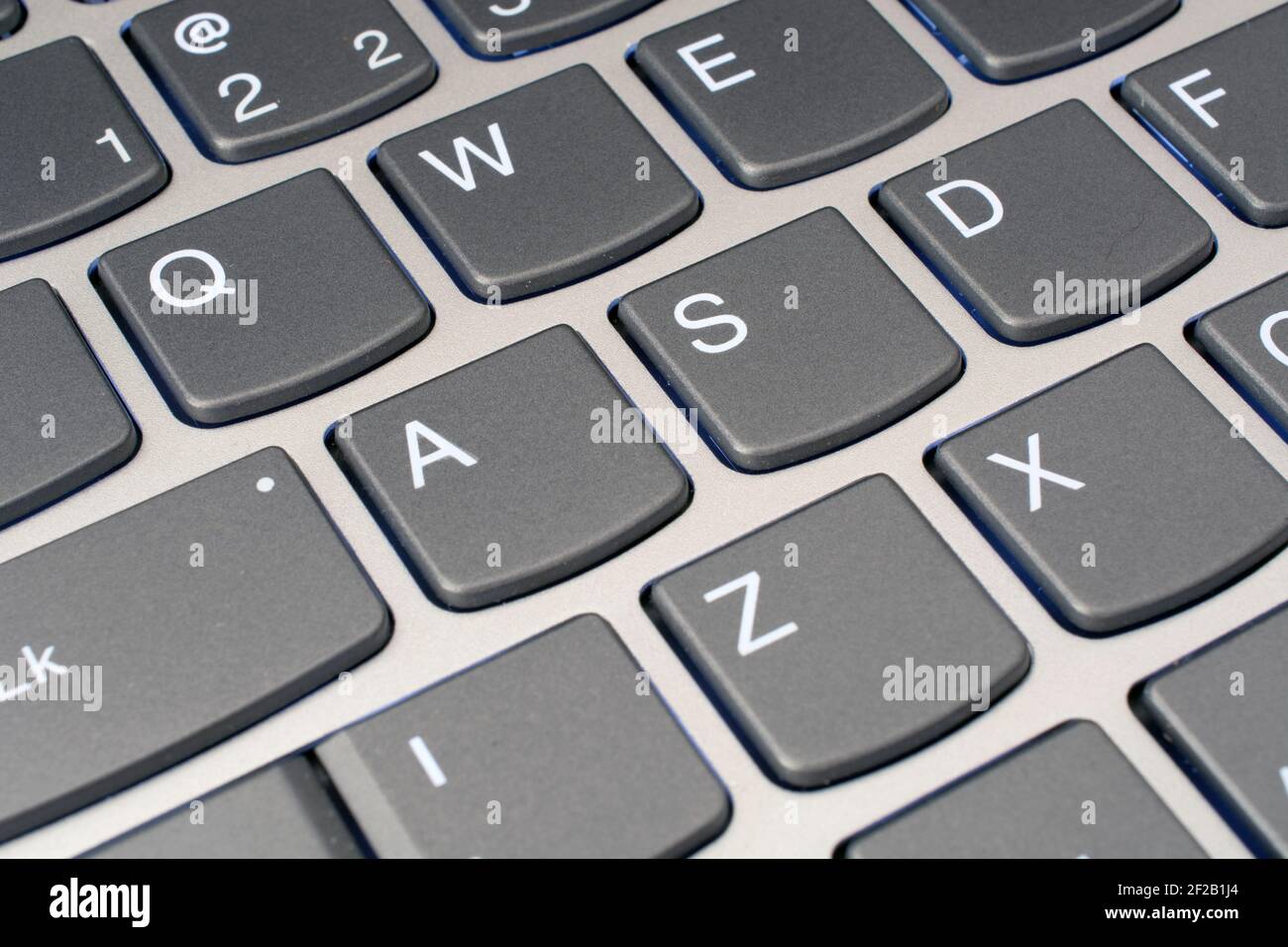 Closeup of a computer keyboard in perspective Stock Photo - Alamy