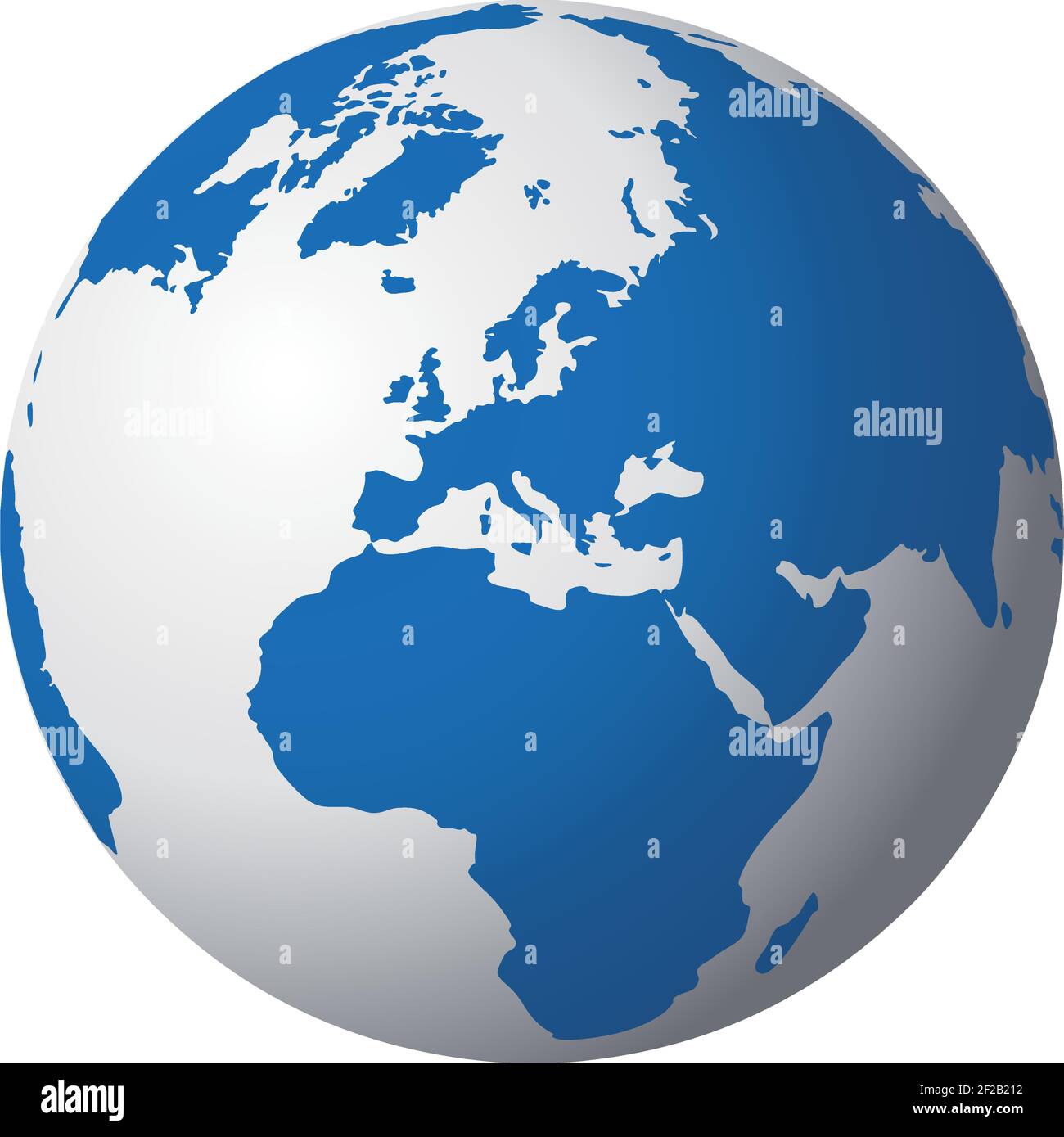 Vector illustration depicting the world. The terrestrial globe, the earth seen from space. Stock Vector