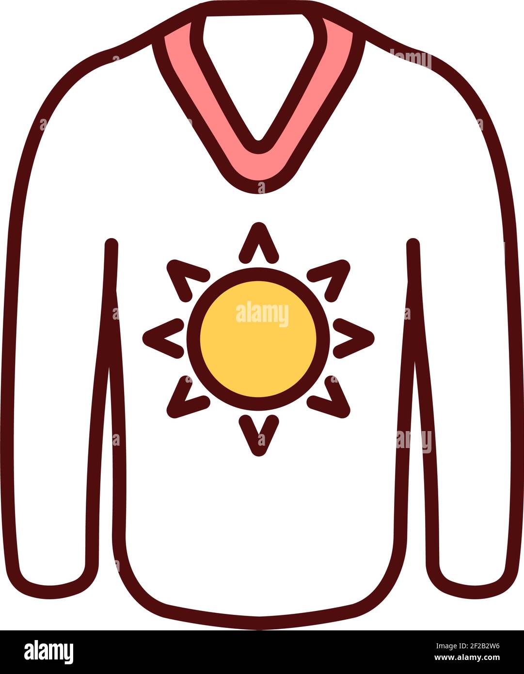 Sun protection coverage RGB color icon Stock Vector