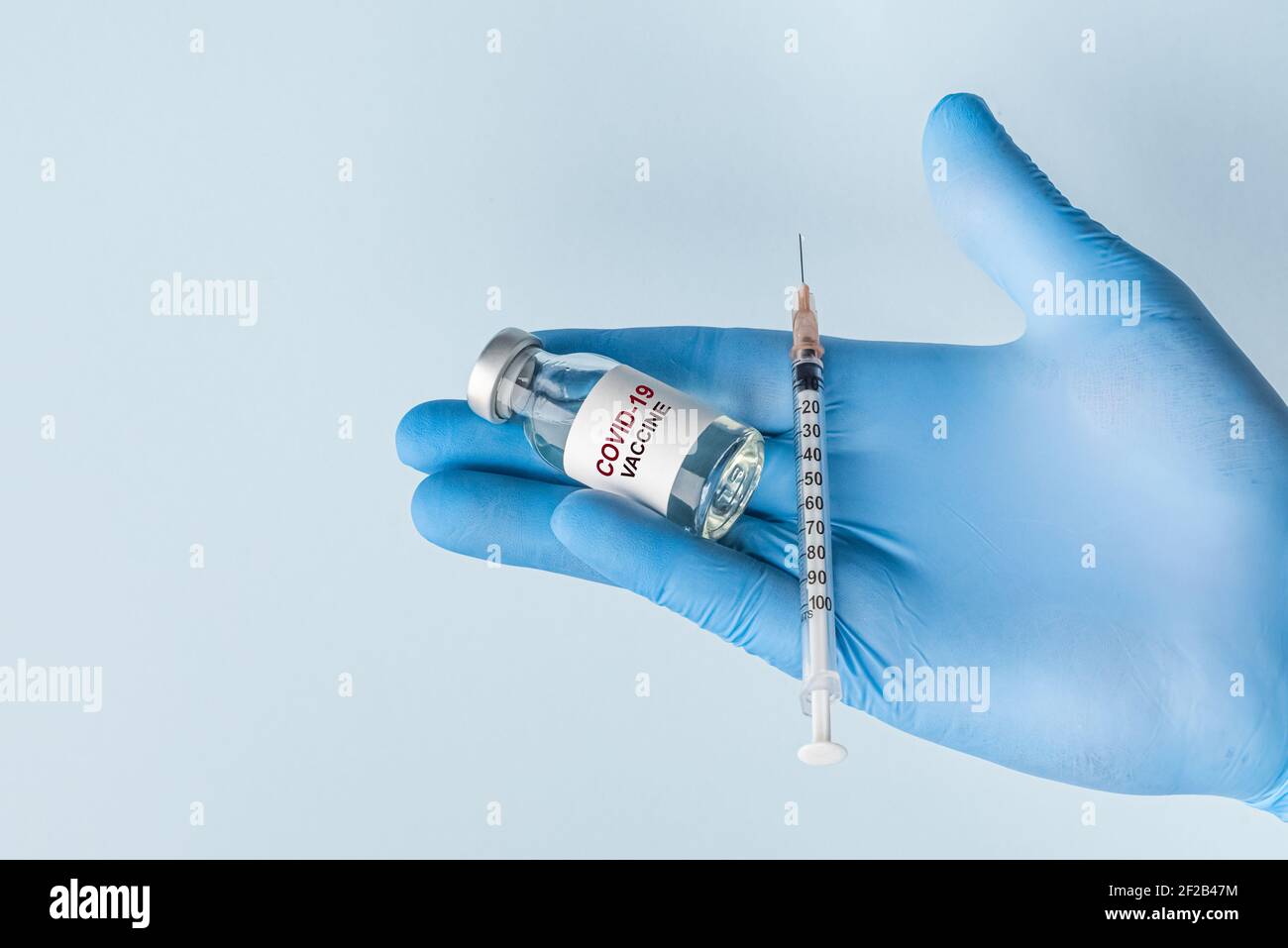 Coronavirus vaccine concept and background. Stock Photo