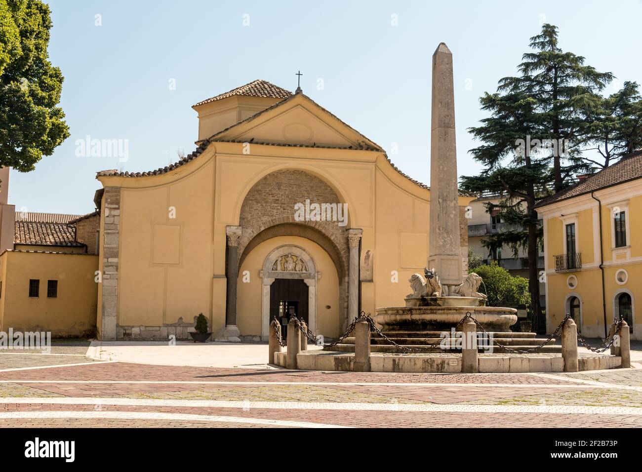 Santa Sofia is a Roman Catholic church in the town of Benevento, in the region of Campania, in southern Italy; founded in the late-8th century, it ret Stock Photo