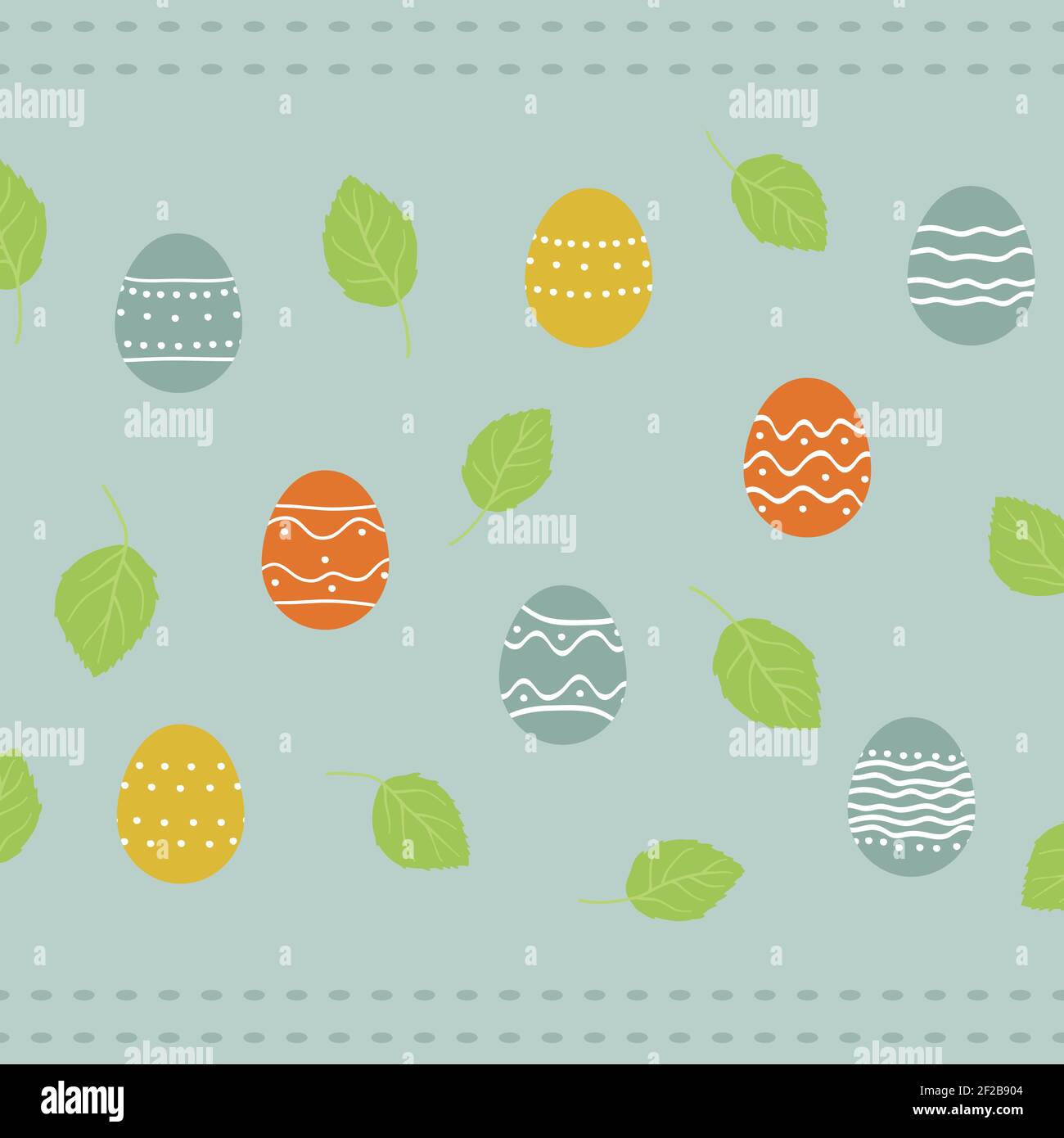 Easter eggs and birch leaves - vector illustration Stock Vector Image ...