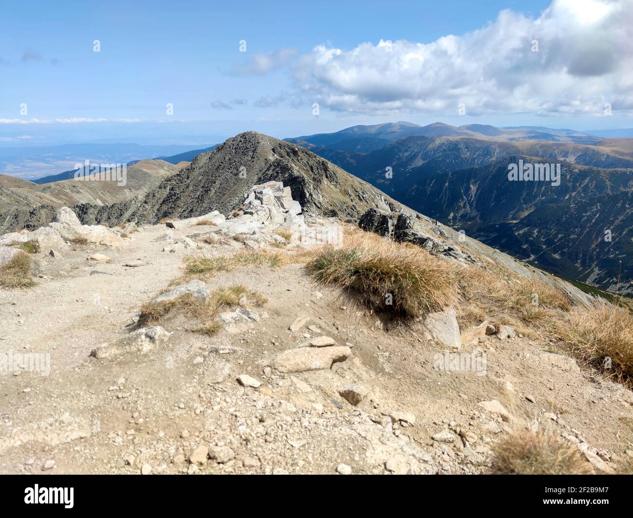 Amazing Landscape from Musala peak, Rila mountain, Bulgaria Stock Photo ...