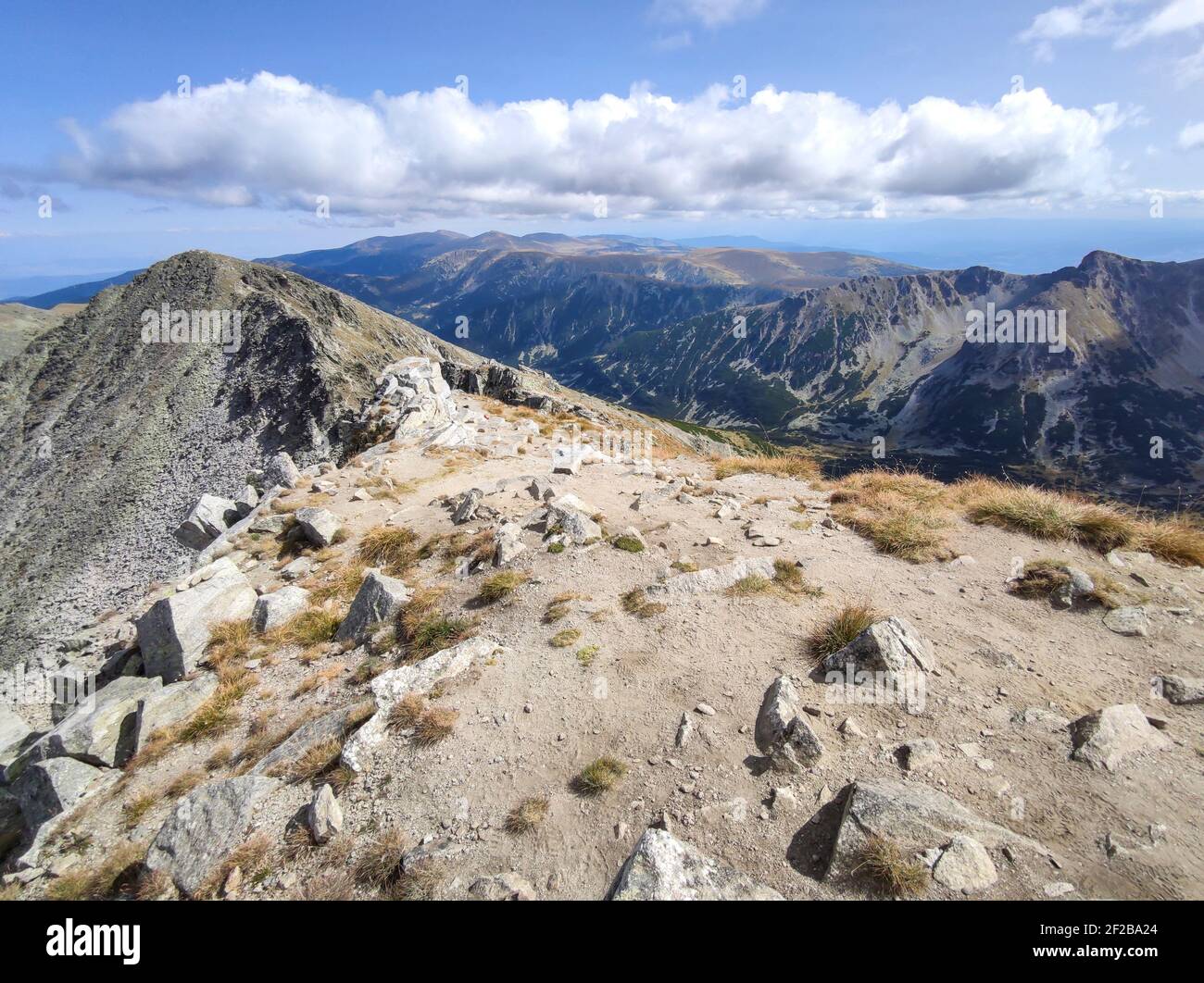 Amazing Landscape from Musala peak, Rila mountain, Bulgaria Stock Photo ...