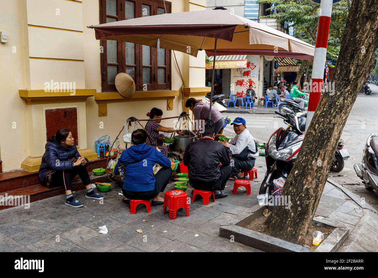 The lifestyle and city life of Hanoi in Vietnam Stock Photo