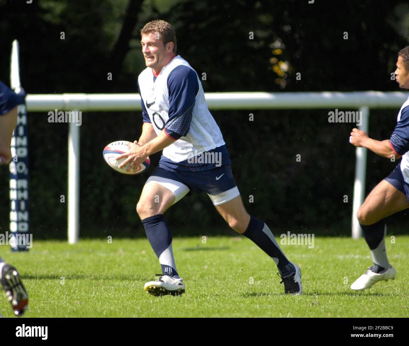 ENGLAND RUGBY TEAM TRAINING AT BATH UNI FOR THEIR MATCH WITH WALES 31/7/2007. MARK CUETO  PICTURE DAVID ASHDOWN Stock Photo