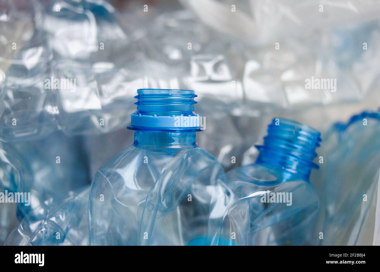 Concept: empty plastic bottles for recycling Stock Photo