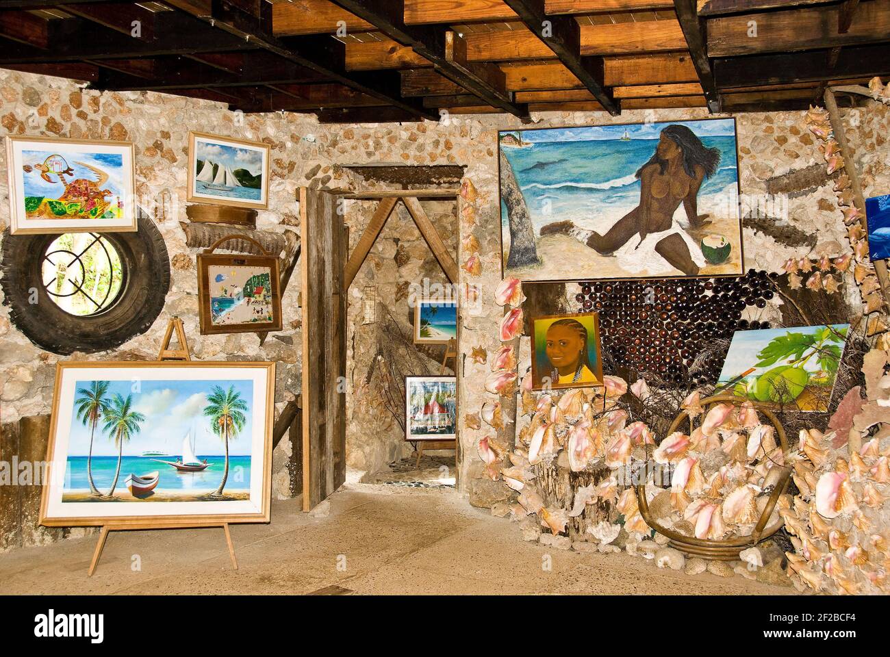 Gift shop on San Andres Island, Columbia Stock Photo Alamy