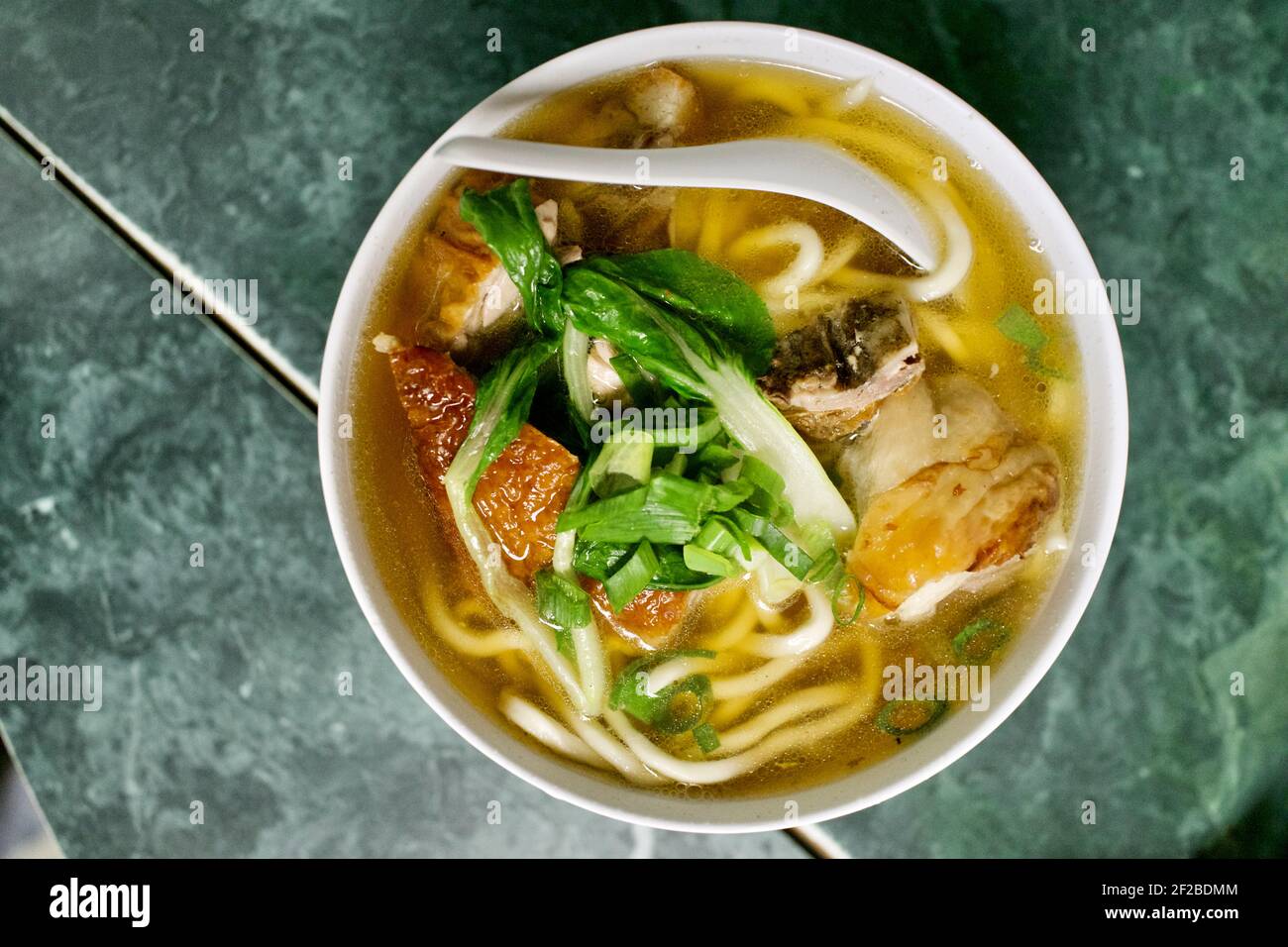 Roasted duck and noodle soup at Chinatown Express Restaurant in Washington, D.C.  D.C.’s most authentic Chinese restaurant Stock Photo