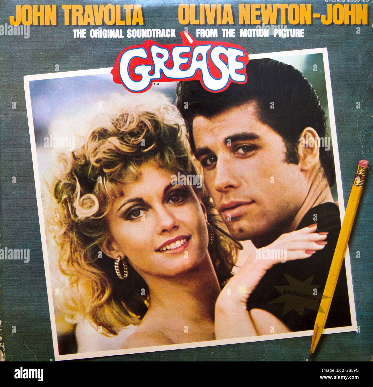 BELGRADE, SERBIA - OCTOBER 23, 2019: Cover of vinyl album Grease: The Original Soundtrack. It is released at April 14, 1978. Stock Photo