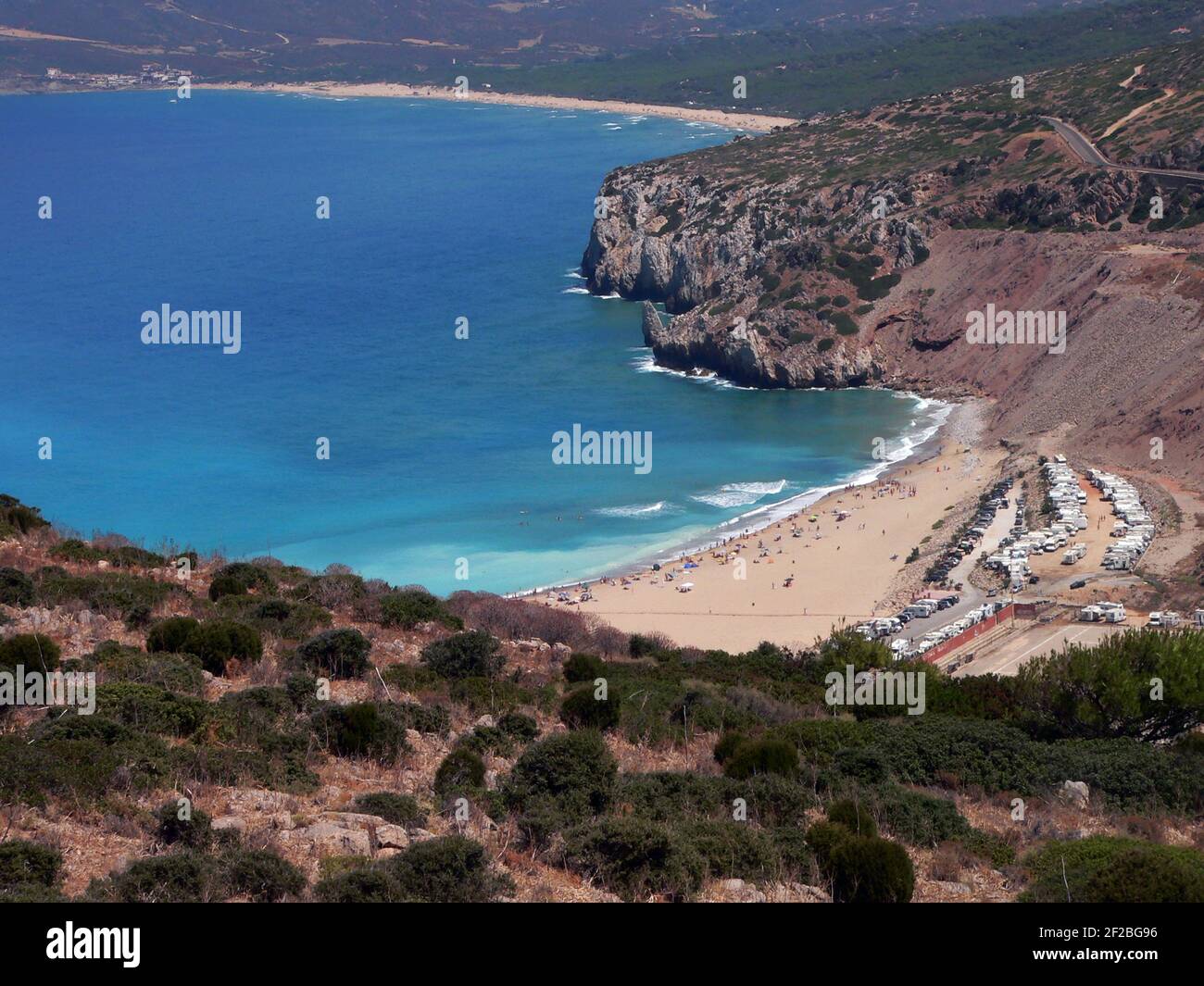 Buggerru beach, Sardinia, Italy Stock Photo