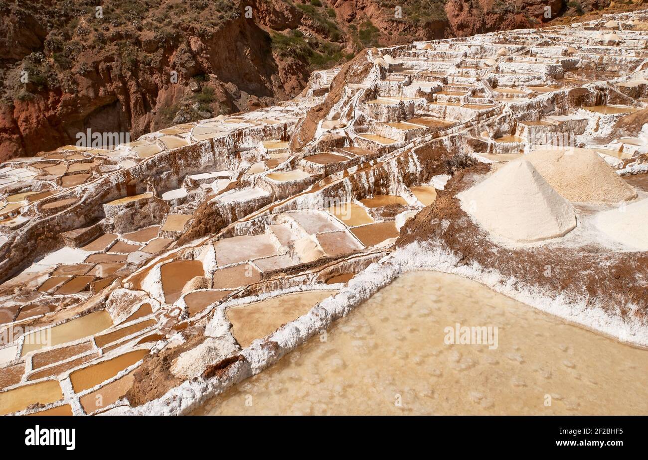 Inca salt pans of Maras, salt terraces and saline of Pichingoto ...