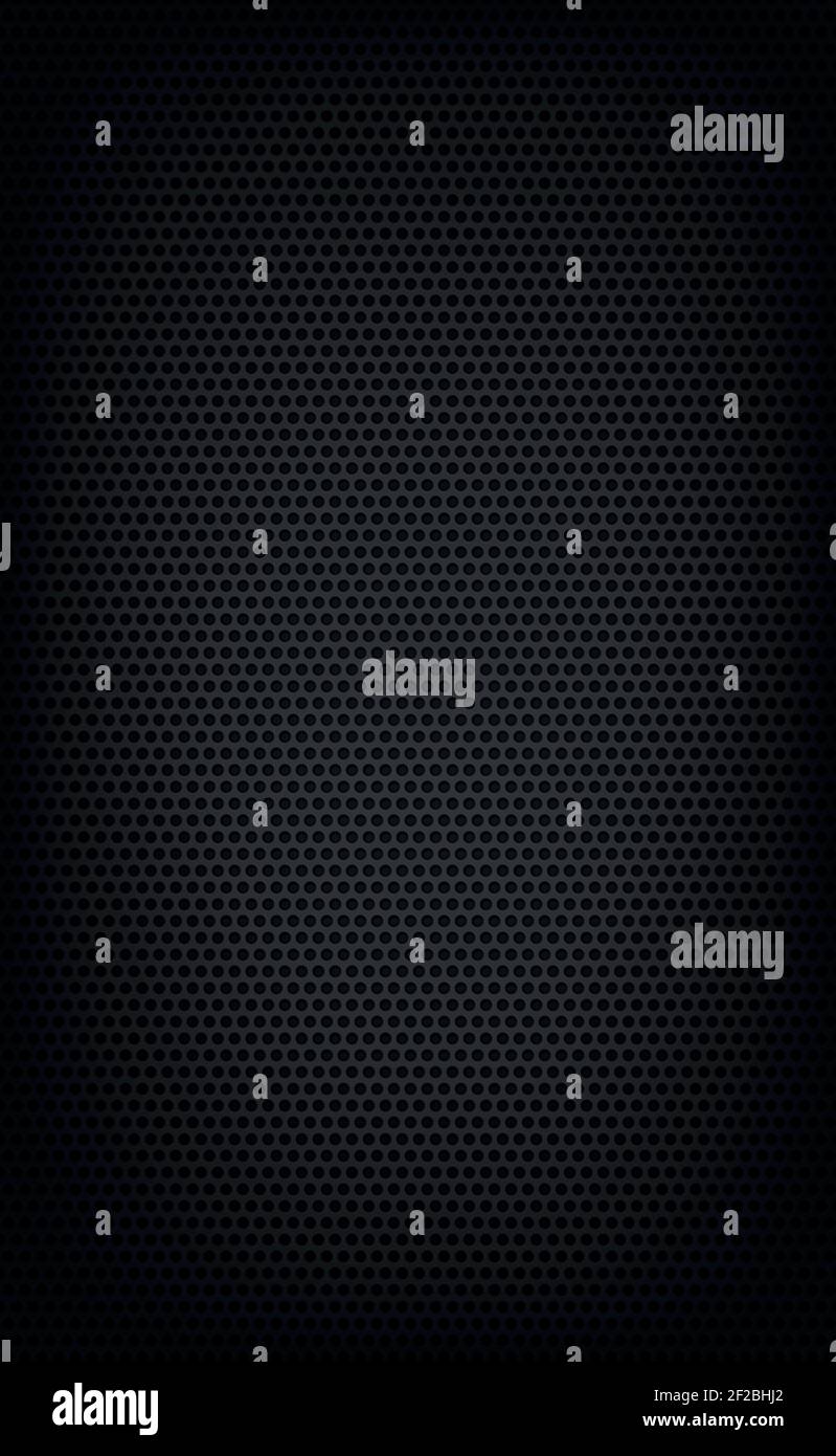 Material perforated metal dark background texture - Vector illustration Stock Vector