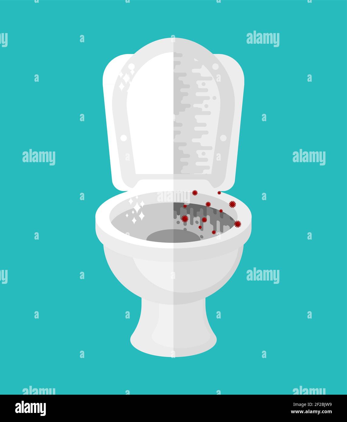 Dirty toilet. Half reading and half dirty toilet Stock Vector Image & Art Alamy