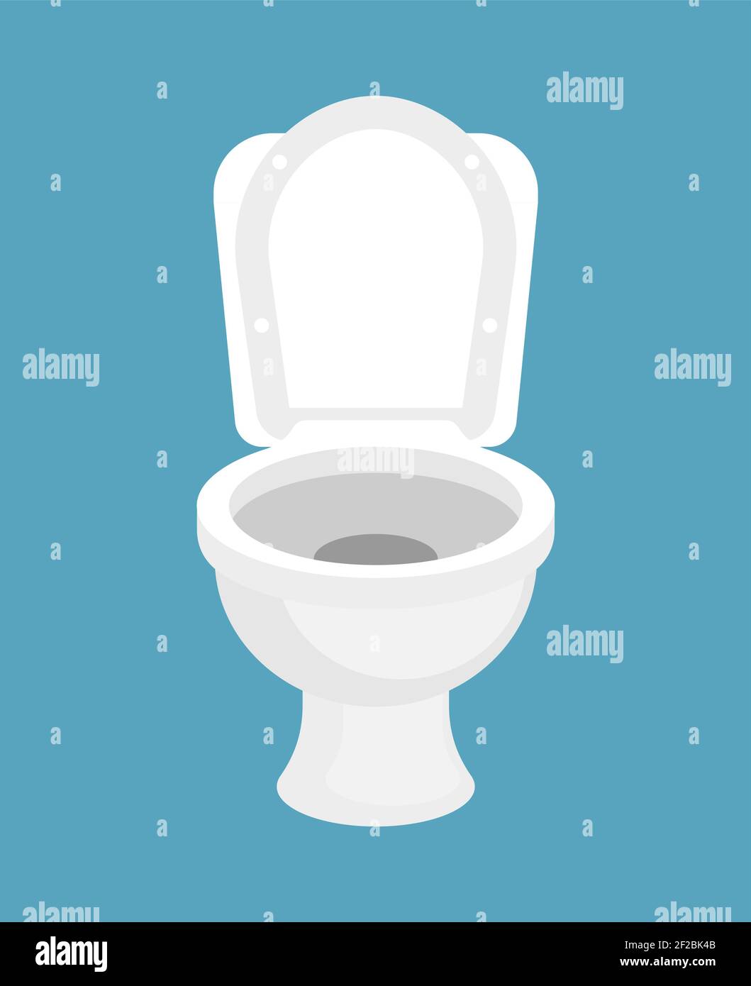 Toilet bowl isolated. WC pan vector illustration Stock Vector