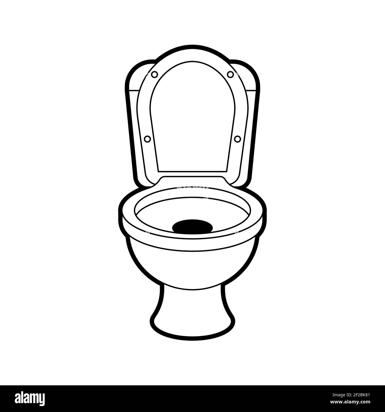 Toilet bowl isolated. WC pan vector illustration Stock Vector