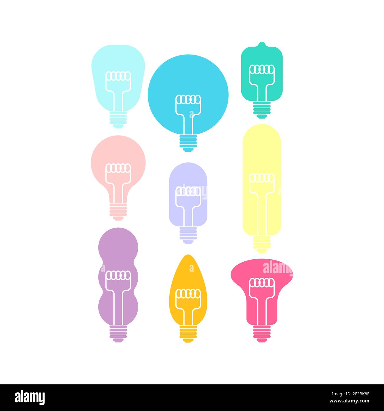 Retro light bulb set. vintage lightbulb vector illustration Stock Vector