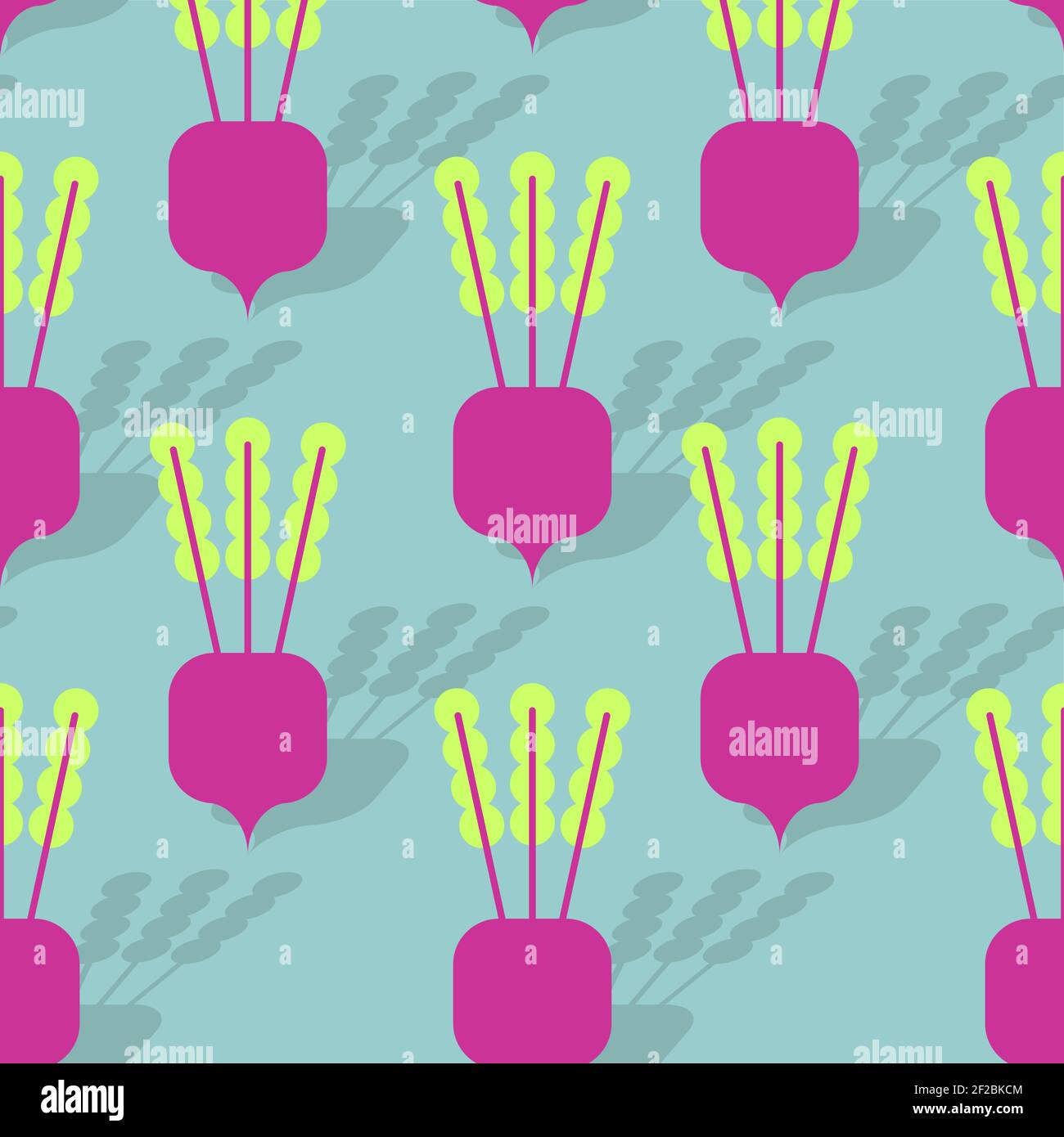Beet cartoon pattern seamless. Beetroot natural Vegetable background Stock Vector