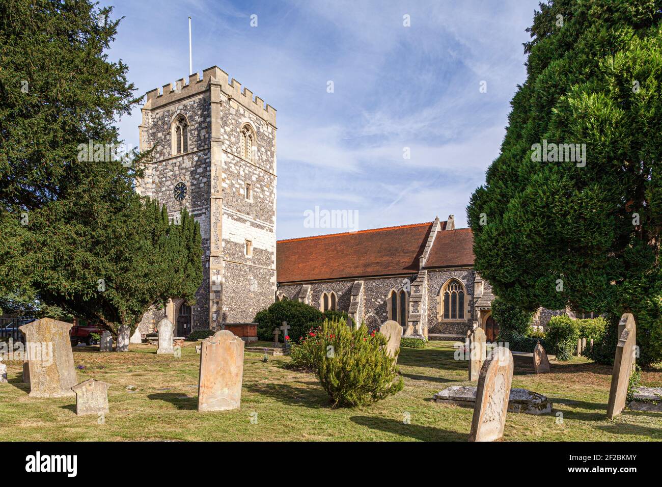 St Michaels church, Bray, Windsor and Maidenhead, UK - made famous by the satirical 18th century song "The Vicar of Bray" Stock Photo
