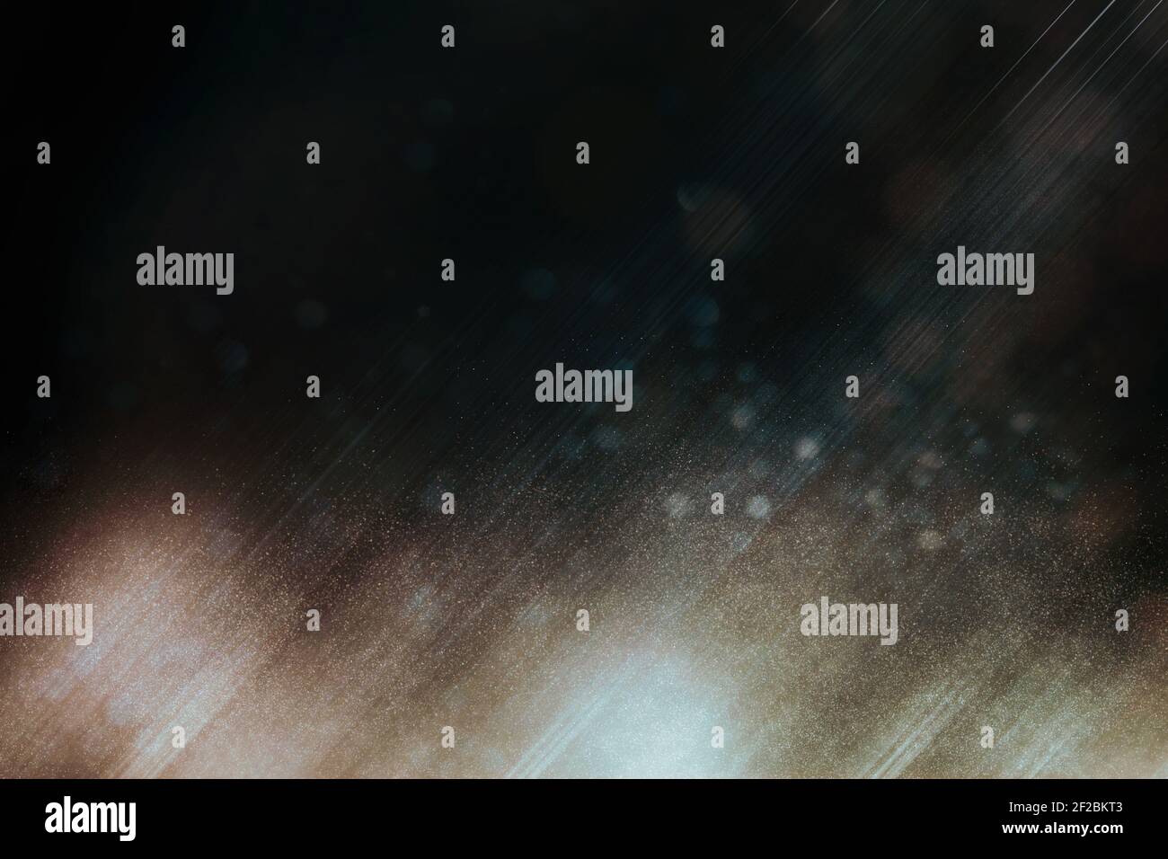 Dark black background with beams light and dust particles floating ...