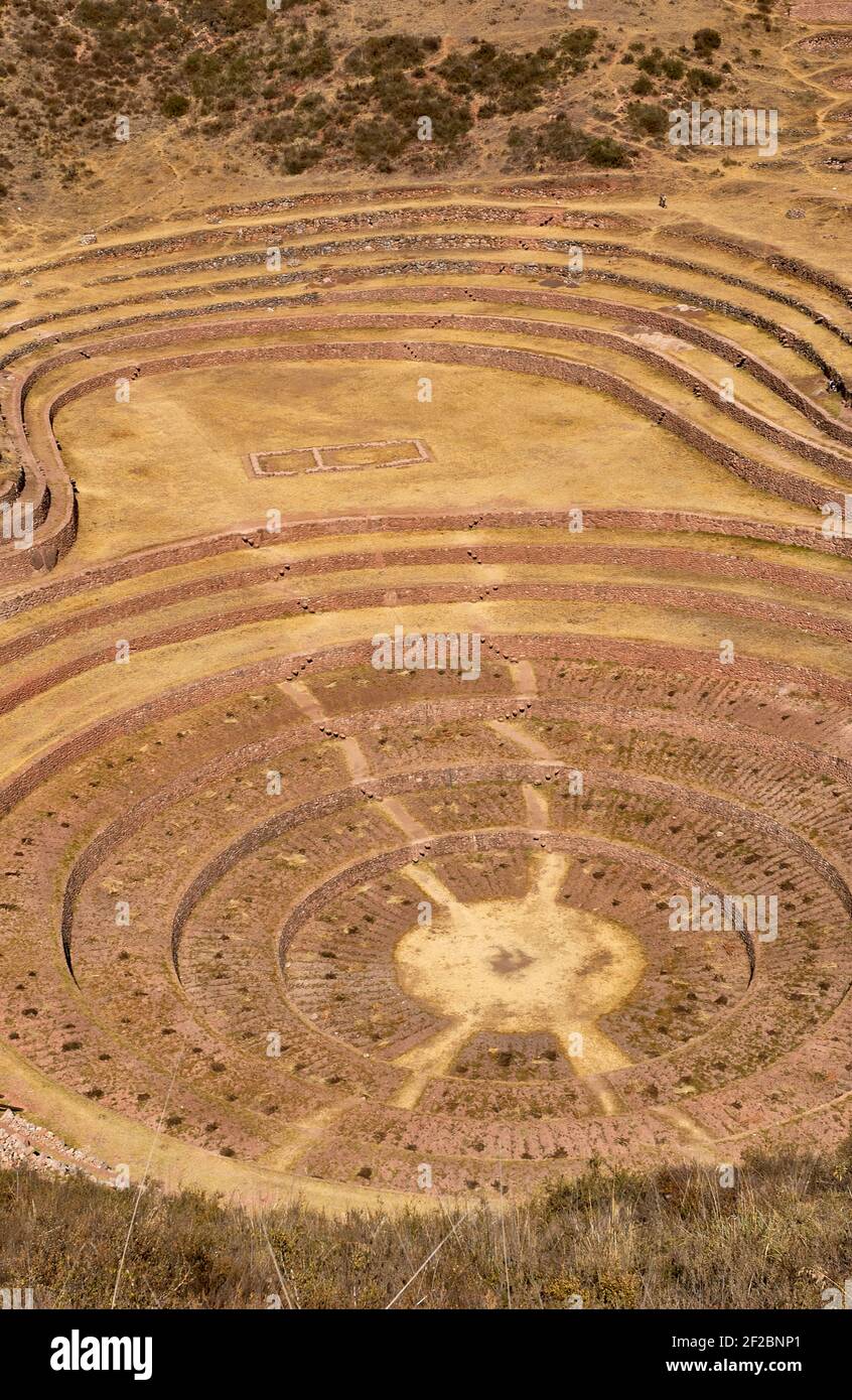 Agricultural Inca Terraces at Moray, probably a agricultural experiment ...