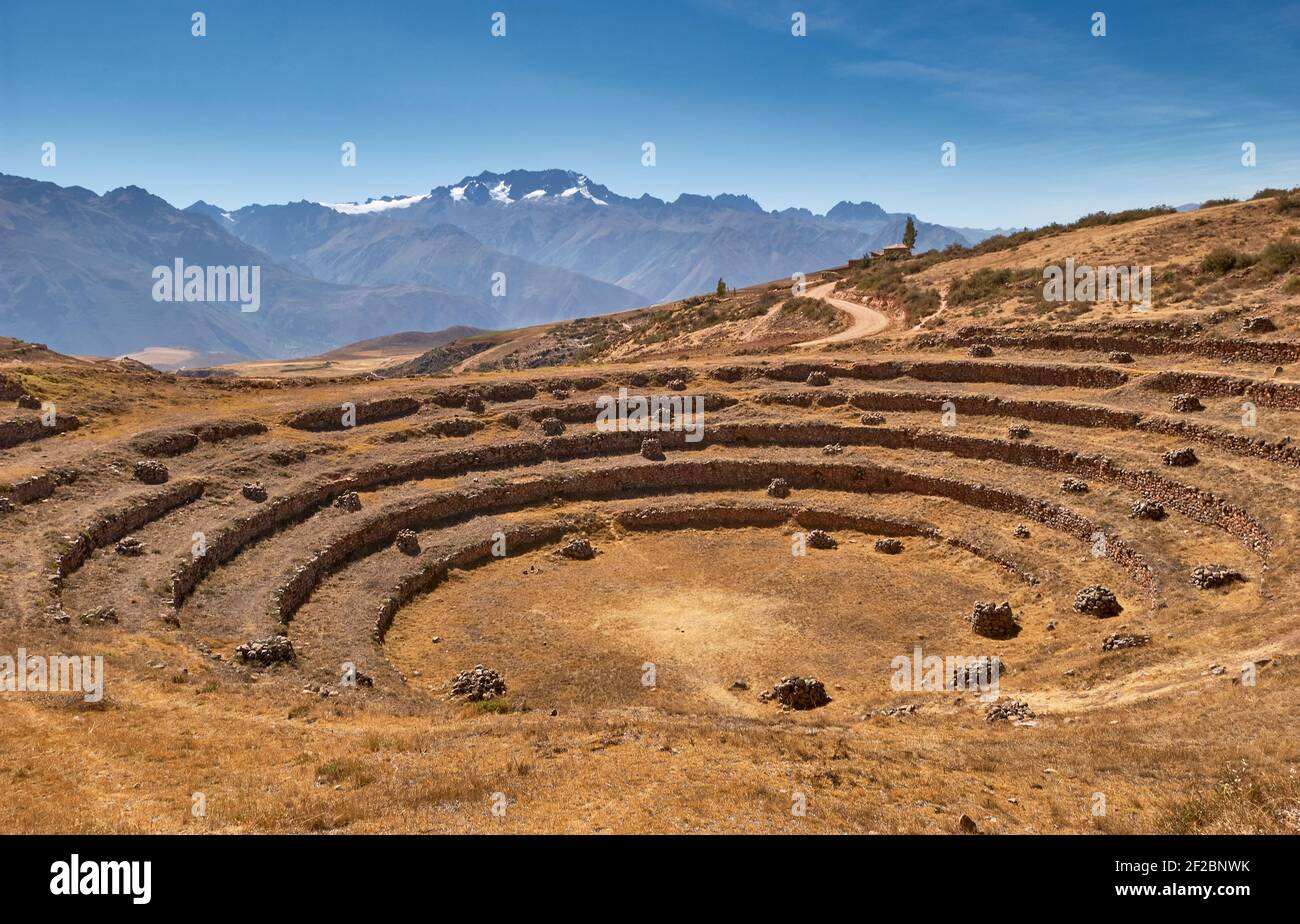 Agricultural Inca Terraces at Moray, probably a agricultural experiment ...