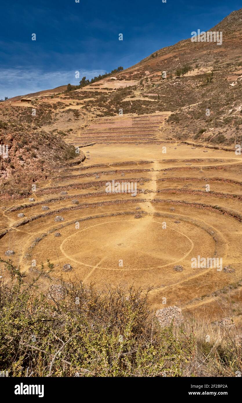 Agricultural Inca Terraces at Moray, probably a agricultural experiment ...