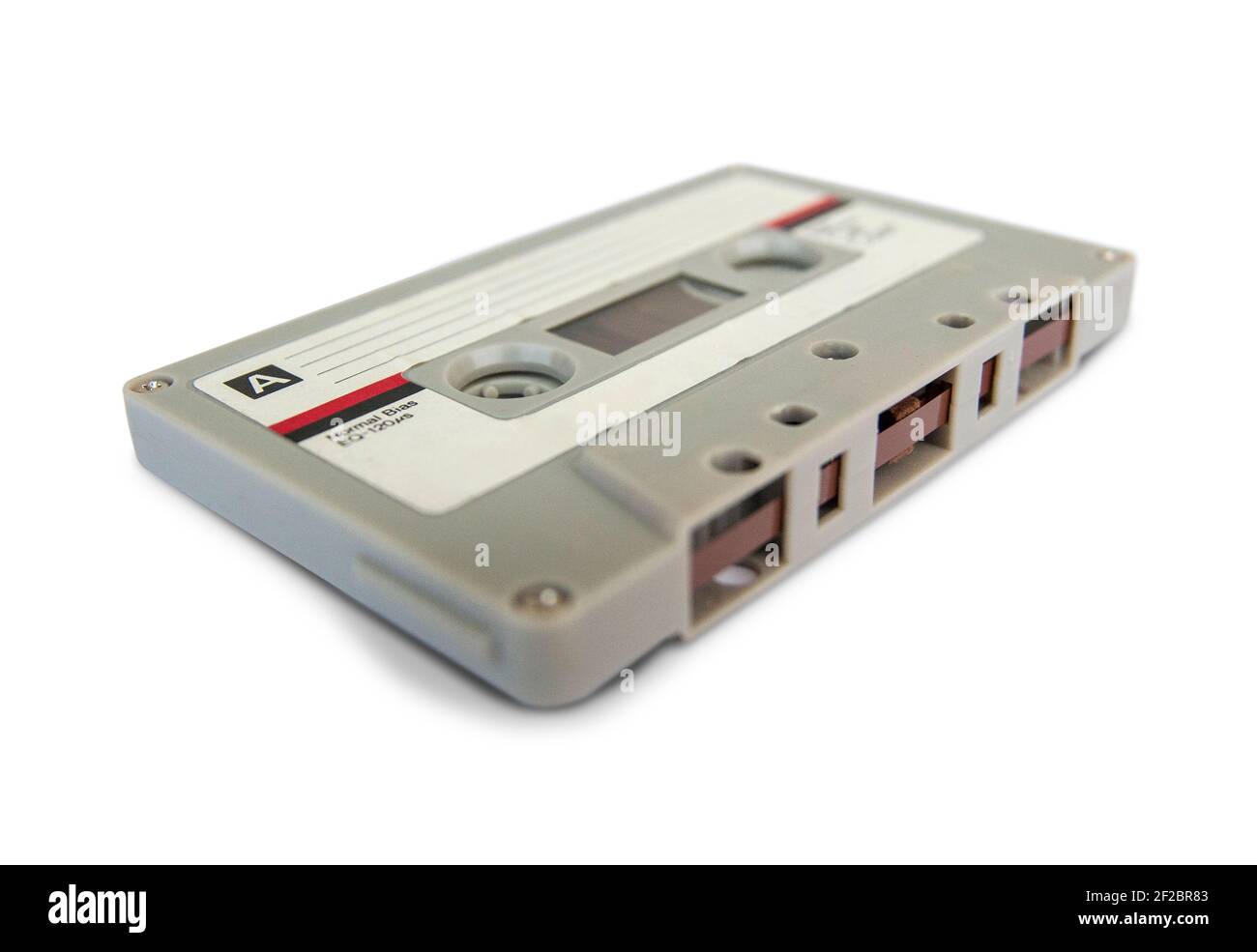 White Audio cassette isolated on white background Stock Photo