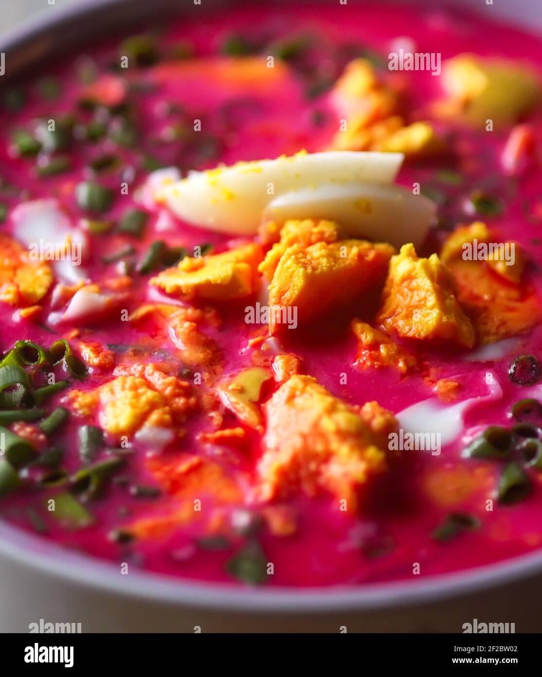 Traditional lithuanian cold soup with beet and eggs Stock Photo Alamy