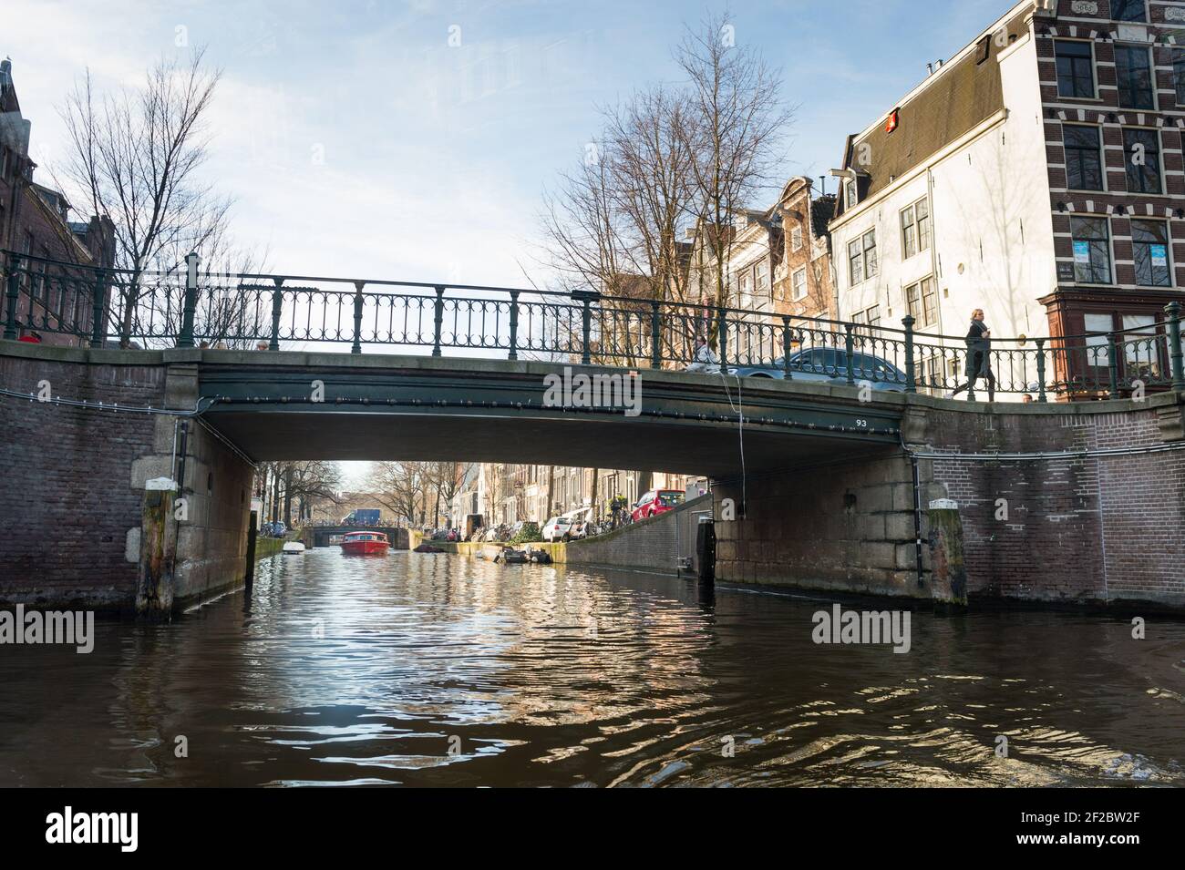 The junction of Leidsegracht and Prinsengracht, Amsterdam, Netherlands. Stock Photo