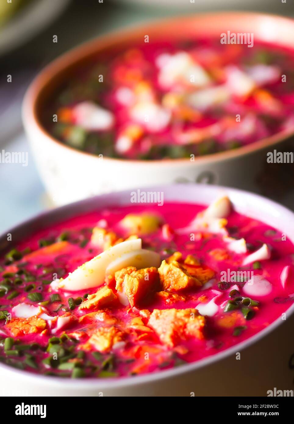 Traditional lithuanian cold soup with beet and eggs Stock Photo Alamy
