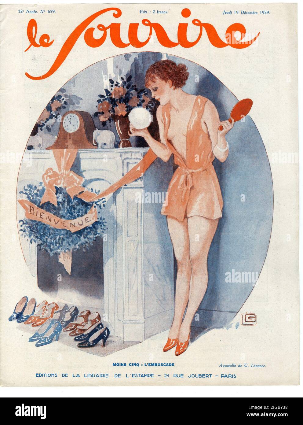 1920s France Le Sourire Magazine Cover Stock Photo - Alamy