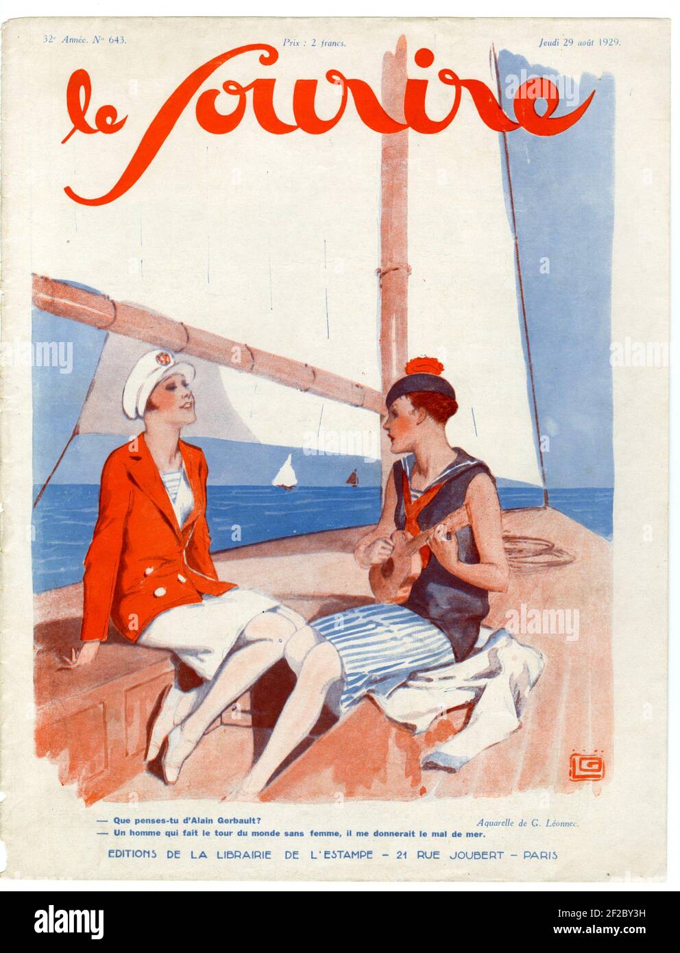1920s France Le Sourire Magazine Cover Stock Photo - Alamy