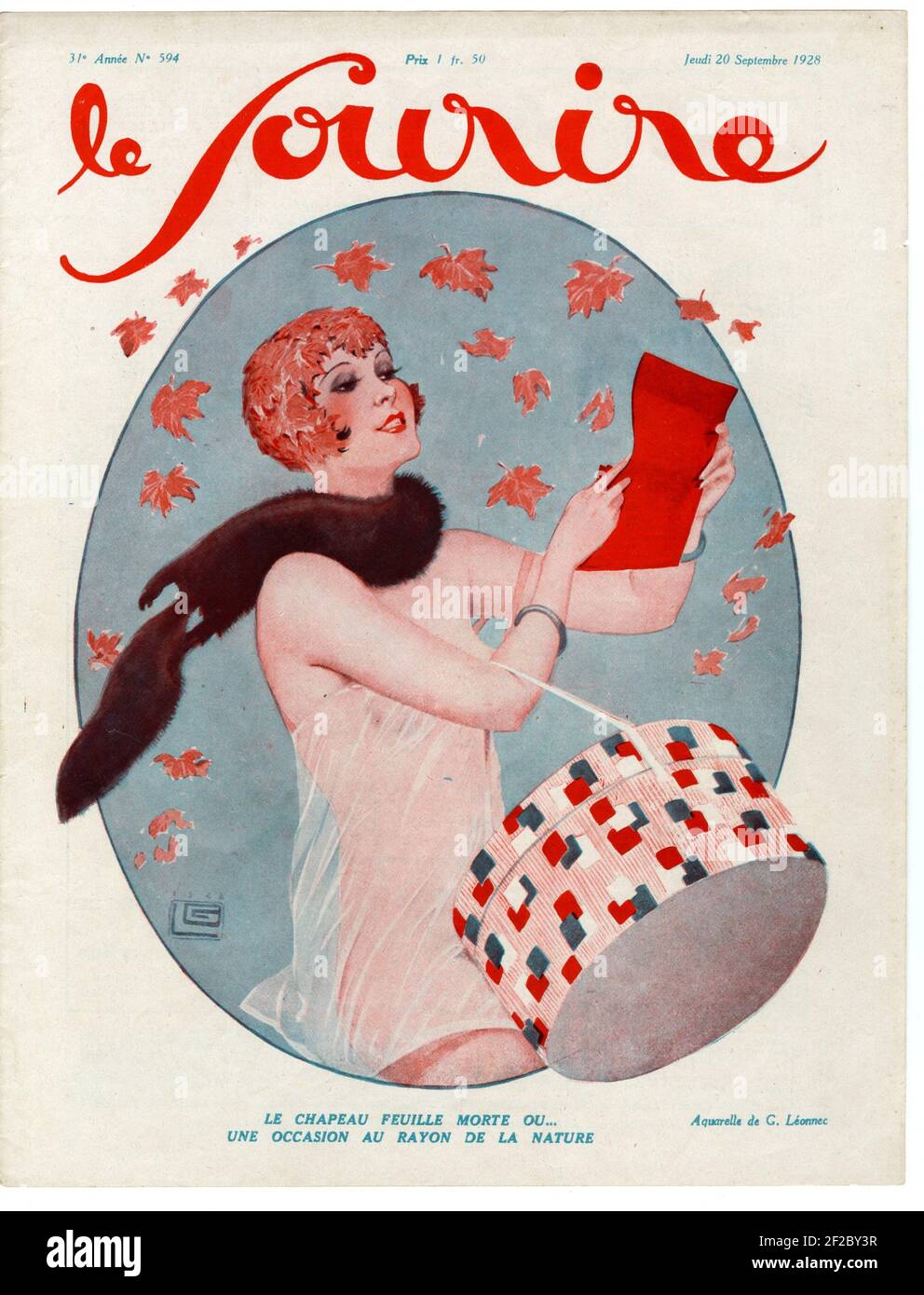 1920s France Le Sourire Magazine Cover Stock Photo - Alamy