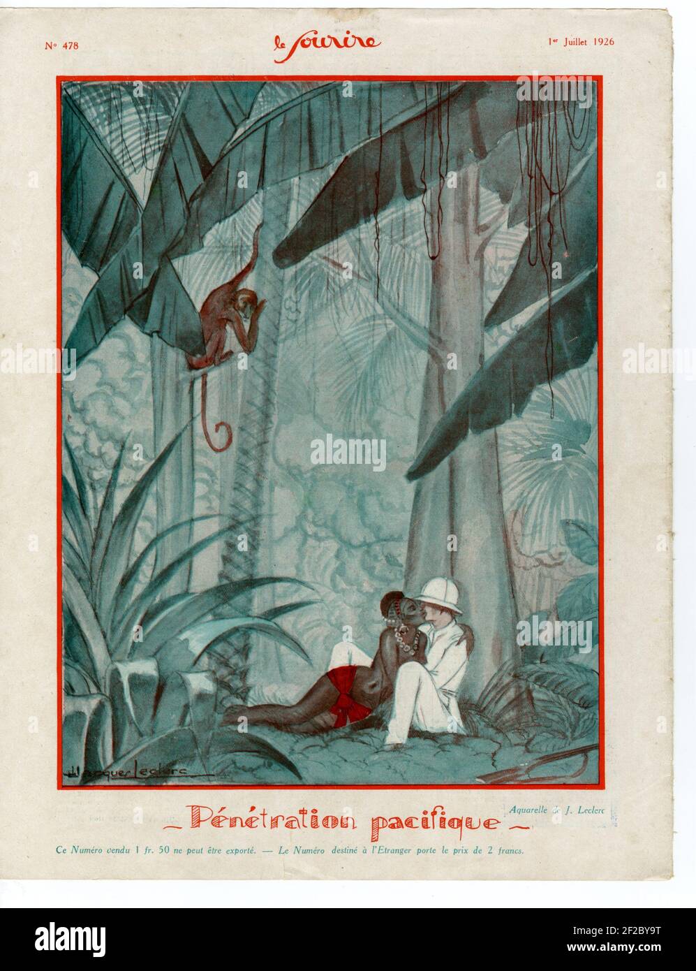 1920s France Le Sourire Magazine Plate Stock Photo - Alamy