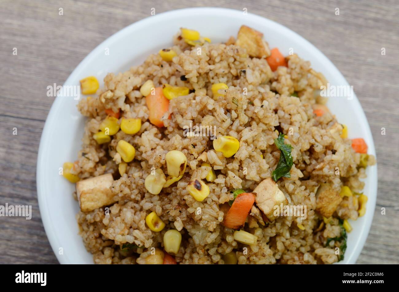 A plate of fried rice, close up Stock Photo - Alamy